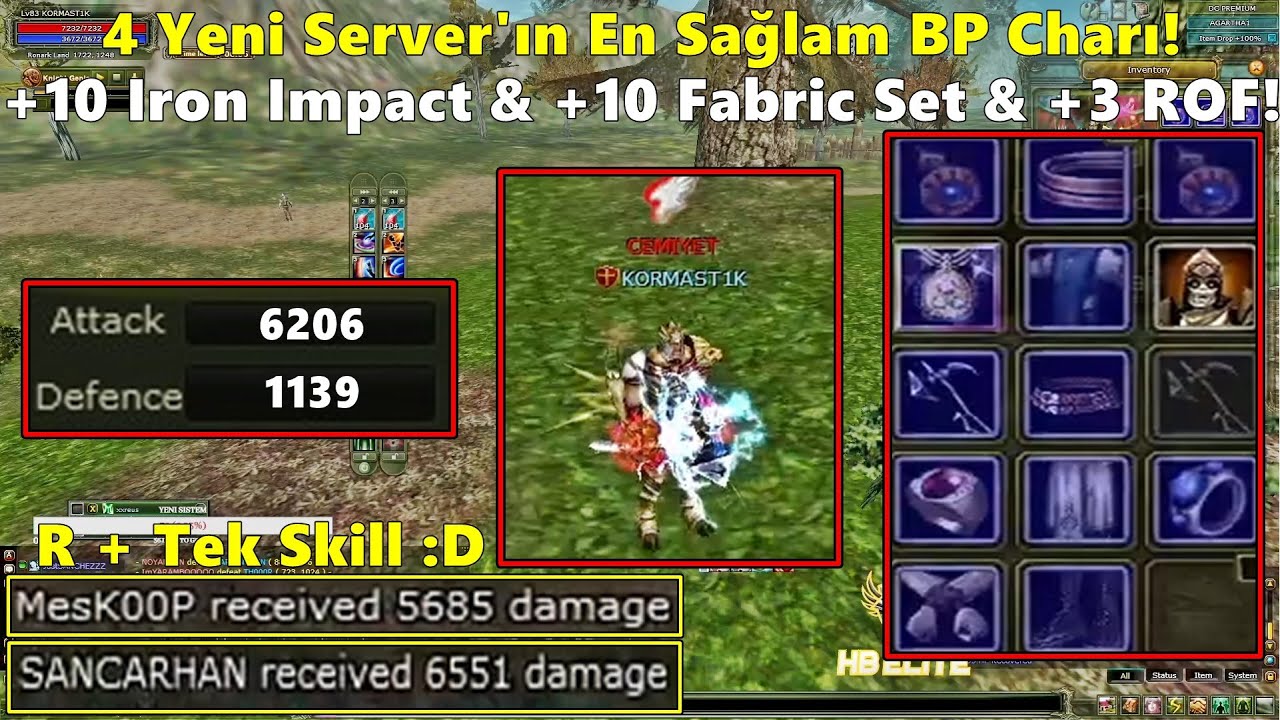 isBackzoRRo | 4 Yeni Server'ın En Sağlam BP'si | +10 Iron Impact & +10 Set & +3 Rof! | Knight Online