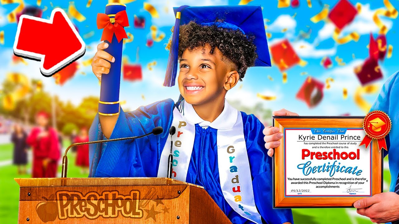 SURPRISING OUR 5 YEAR OLD SON KYRIE WITH A PARTY FOR GRADUATING PRESCHOOL | Prince Family Clubhouse