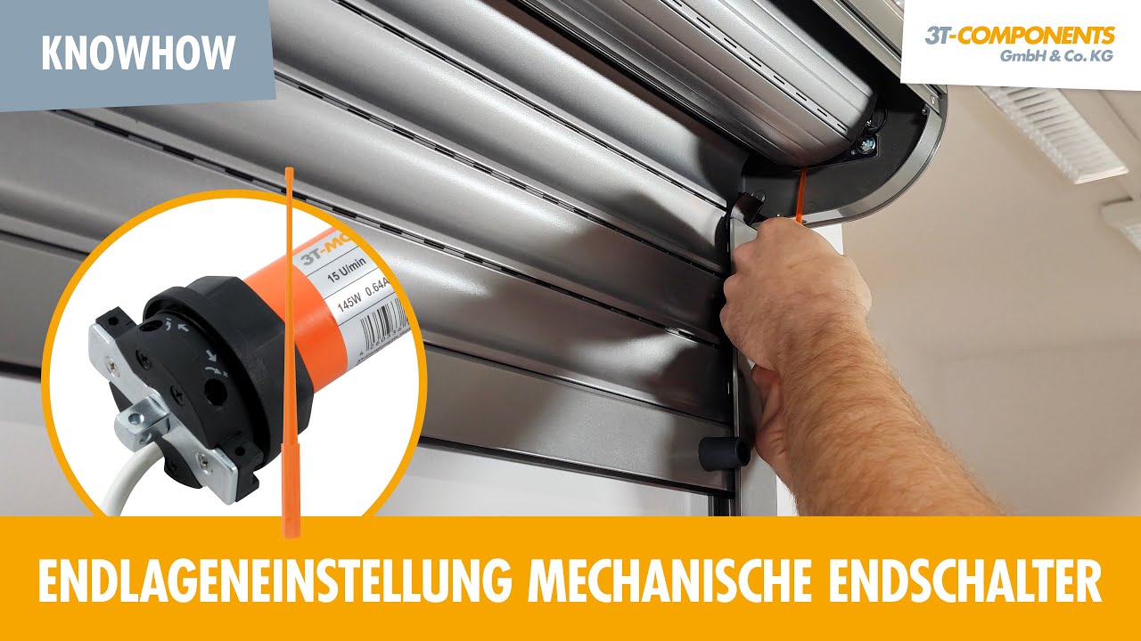 Endlageneinstellung Rollladenmotoren 3T45 + 3T35 mit mechanischen Endschaltern 3T-MOTORS