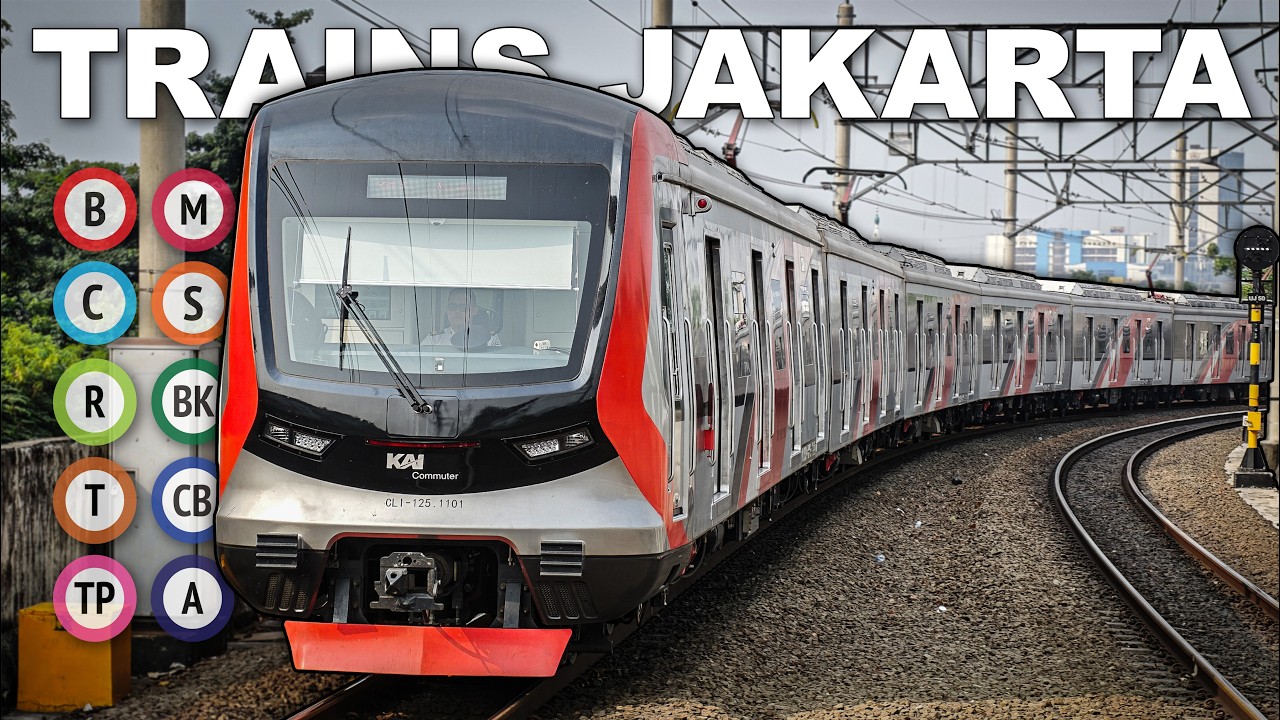 🇮🇩 Поезда Джакарты &mdash; Все линии | KRL | MRT | LRT | ARL &mdash; 10 линий (2026) [4K60]