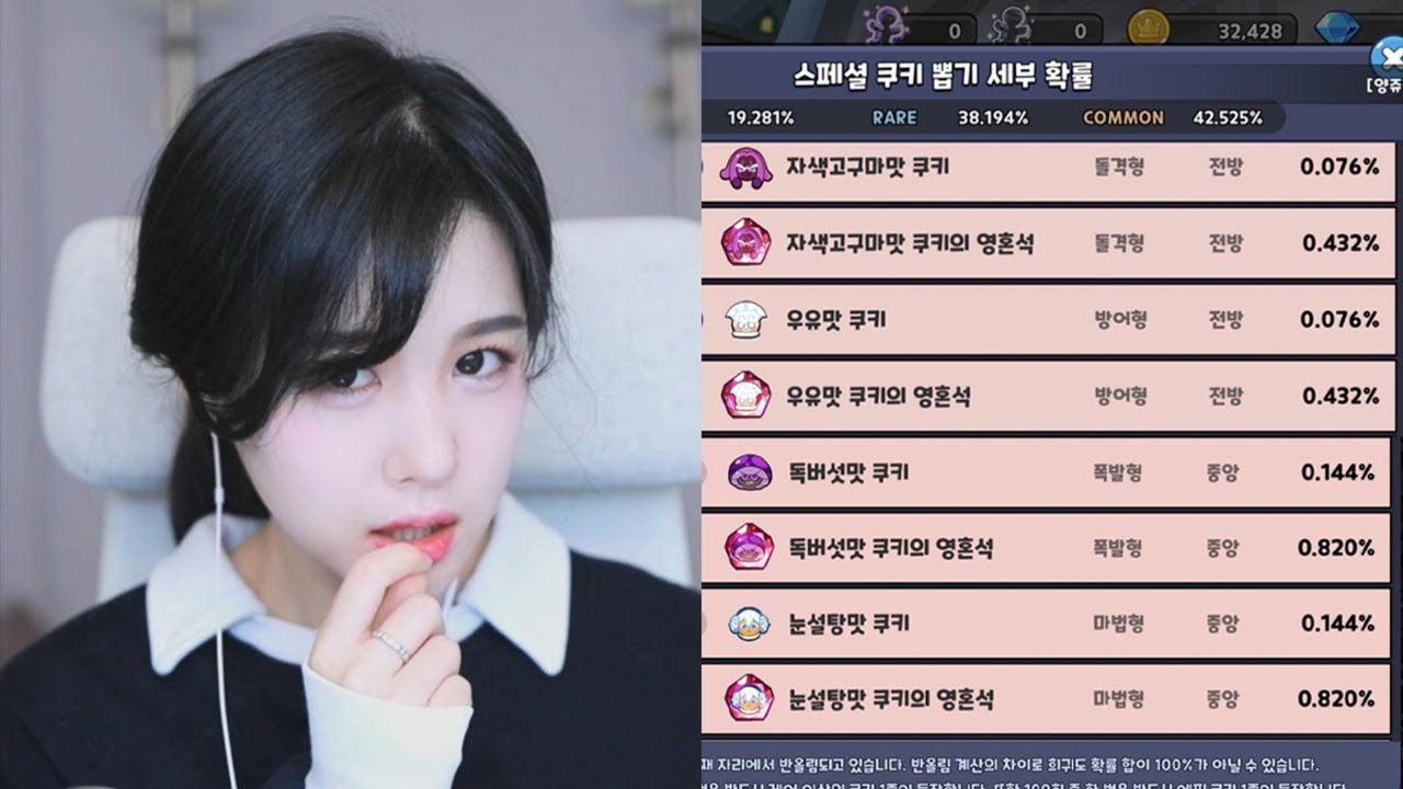쿠키런킹덤도 확률문제 있네..