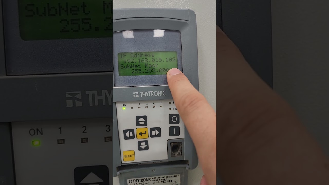 Setting ip address on thytronic protection relay