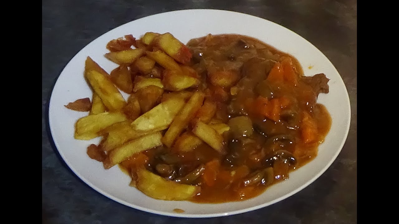 Braised steak with homemade gravy