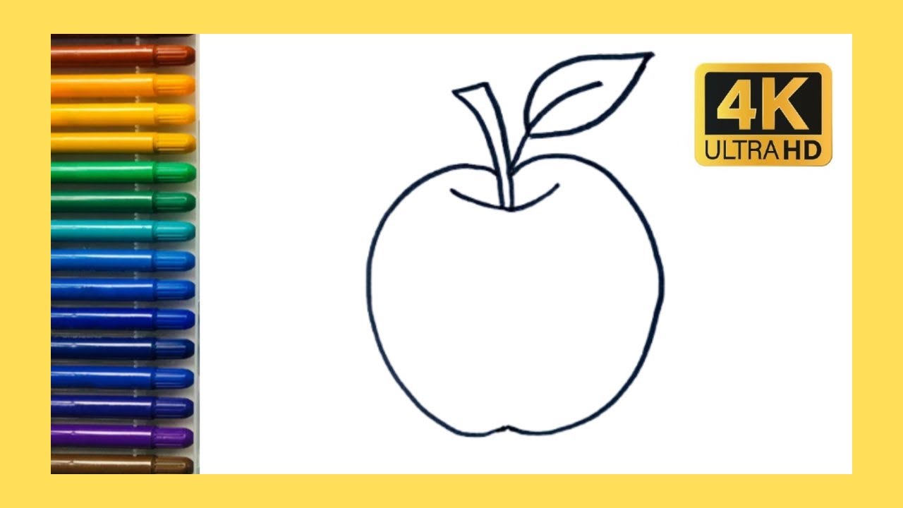 How to draw  an APPLE for beginners🍎