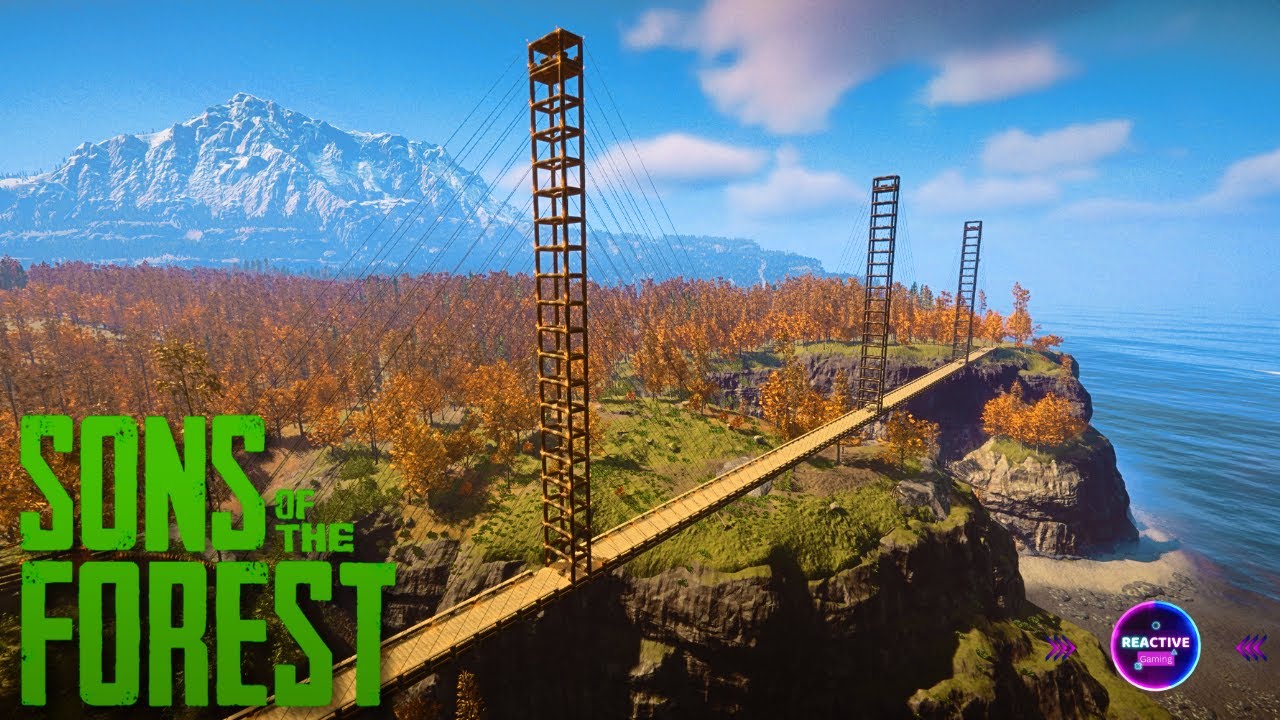 NEVER BEFORE SEEN Building a Massive Epic Floating Bridge Sons Of The Forest