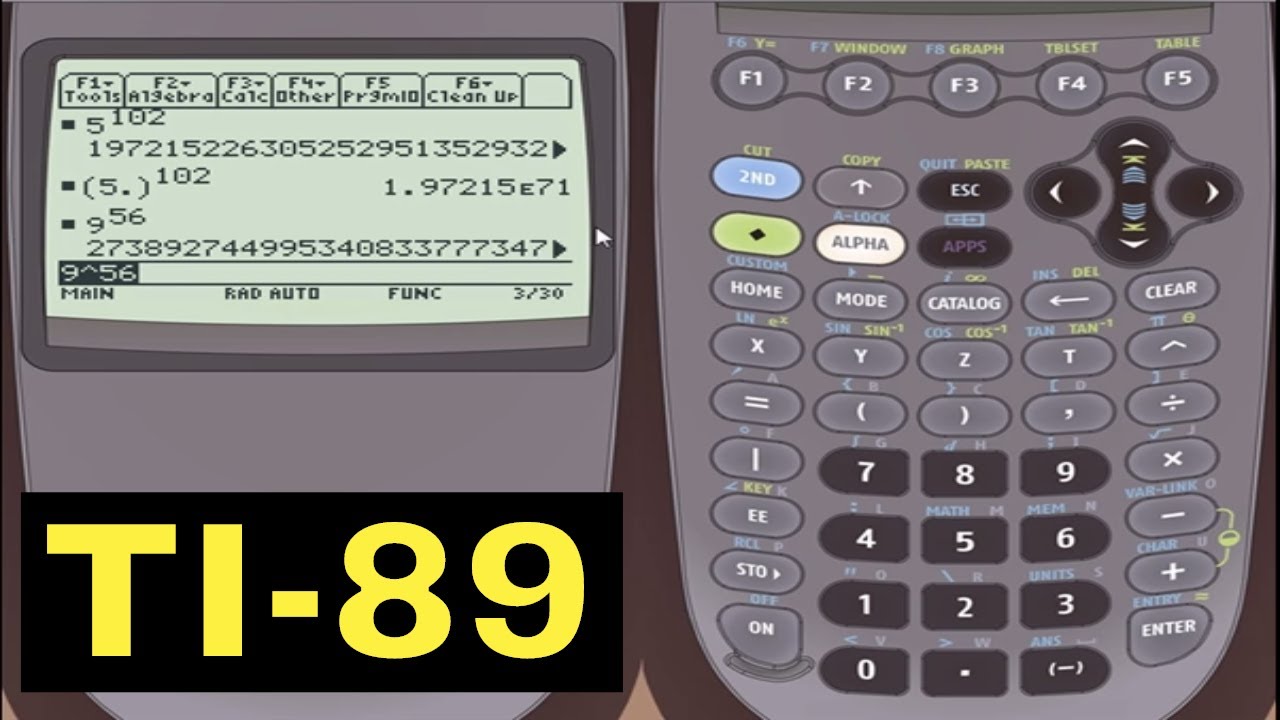 TI-89 Calculator - 04 - Basic Arithmetic and Exponents