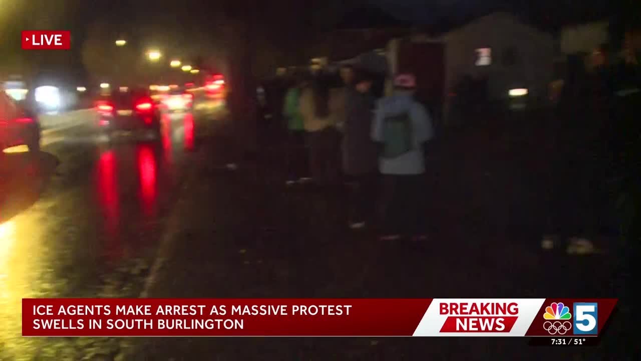 ICE protest ends in South Burlington following arrest