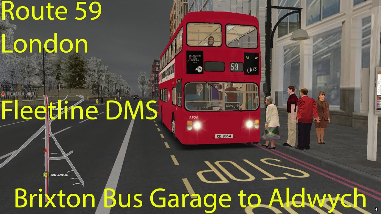 OMSI 2 - London Route 59, Brixton Bus Garage to Aldwych (Fleetline DMS)