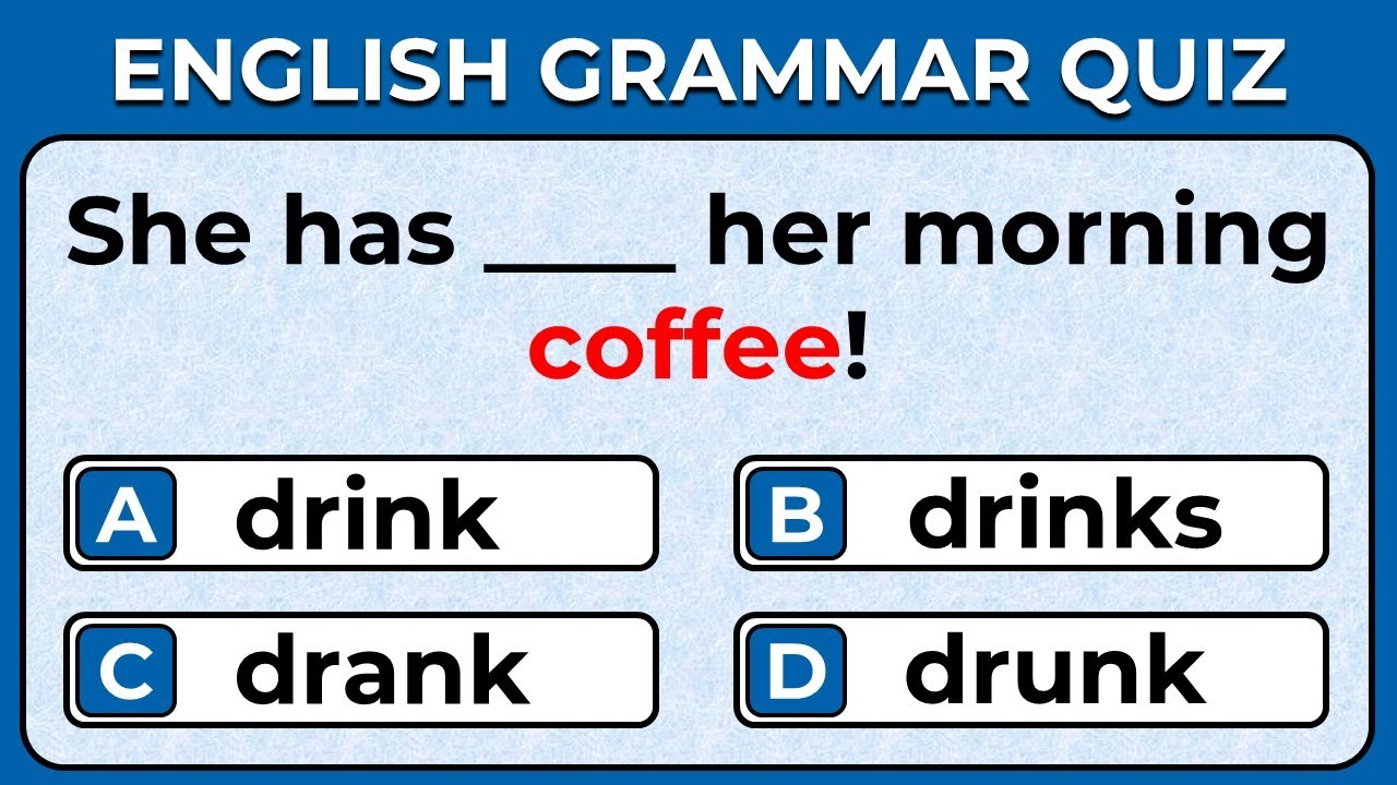 Mixed English Grammar Quiz: CAN YOU SCORE 20/20?  #challenge 7