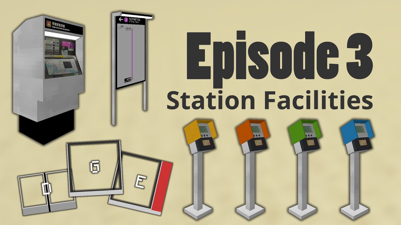 Station Facilities - Minecraft Transit Railway Tutorials Episode 3