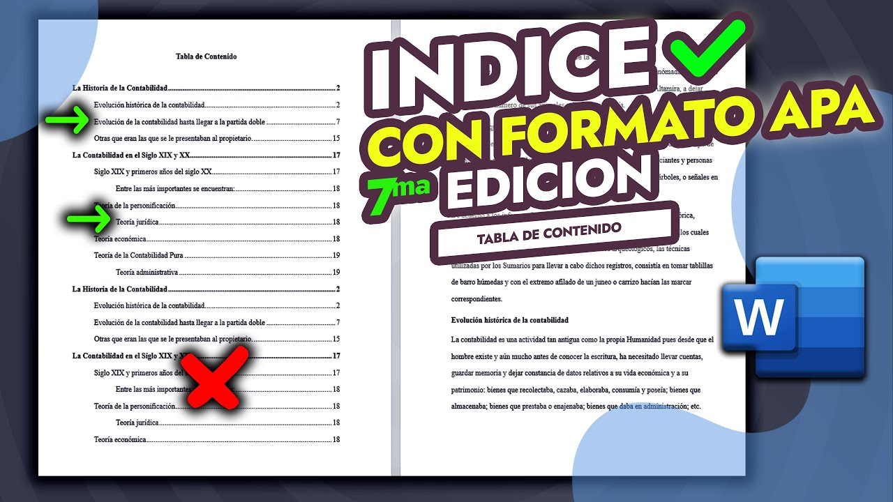 Cómo hacer un índice Automático en Word | aplicando FORMATO APA 7ma Edición