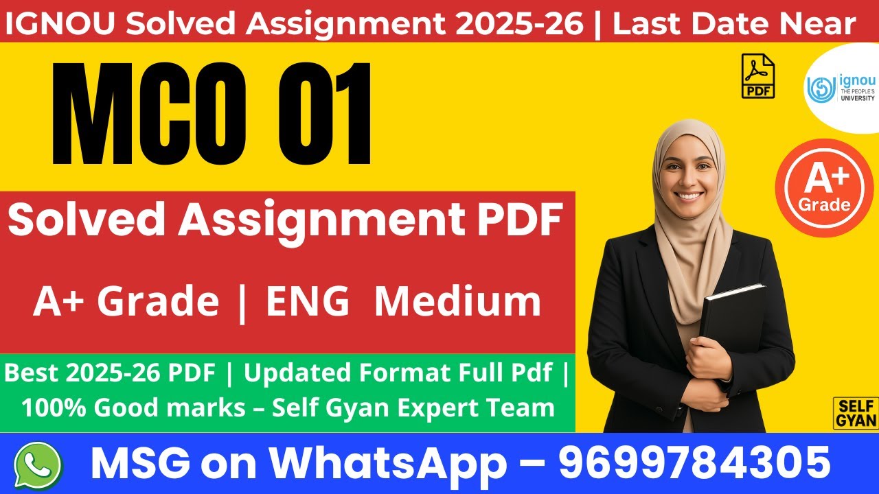 MCO 01 solved assignment 2025  MCOM IGNOU download.