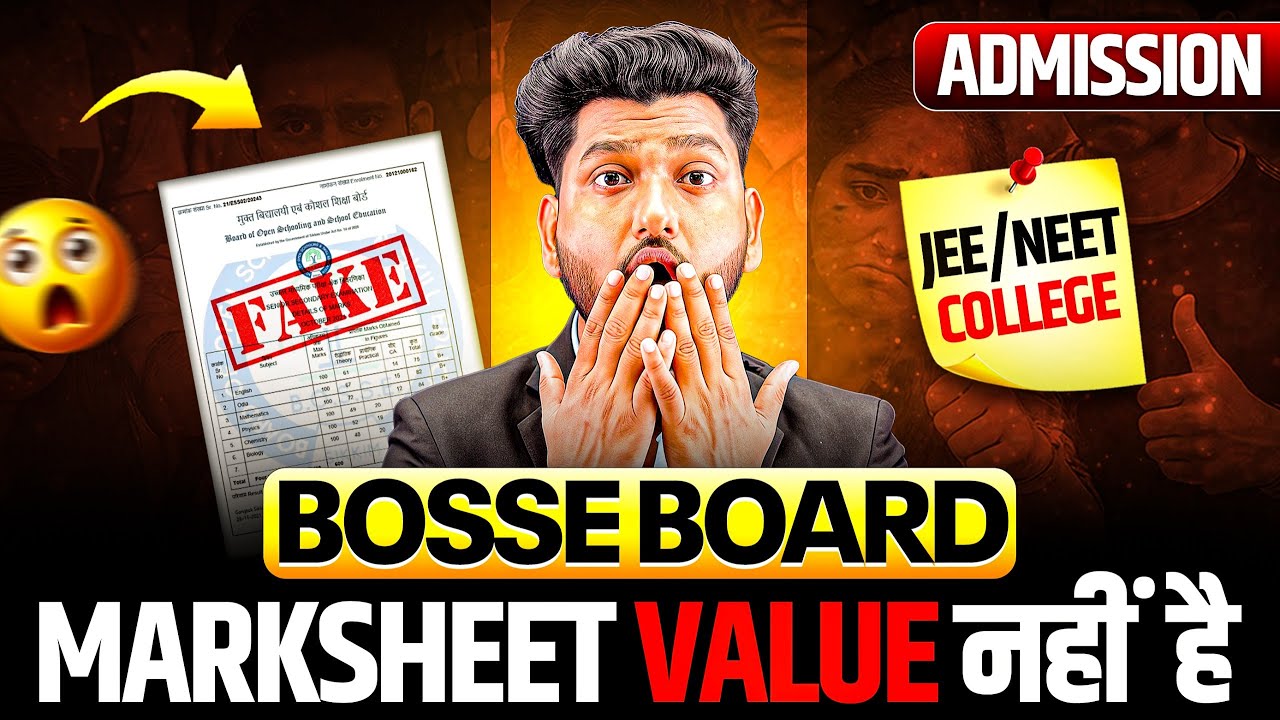 BOSSE Board Full Details Fake Marksheet? | Online Exam 12th & 10th Total Fee | Valid Proof