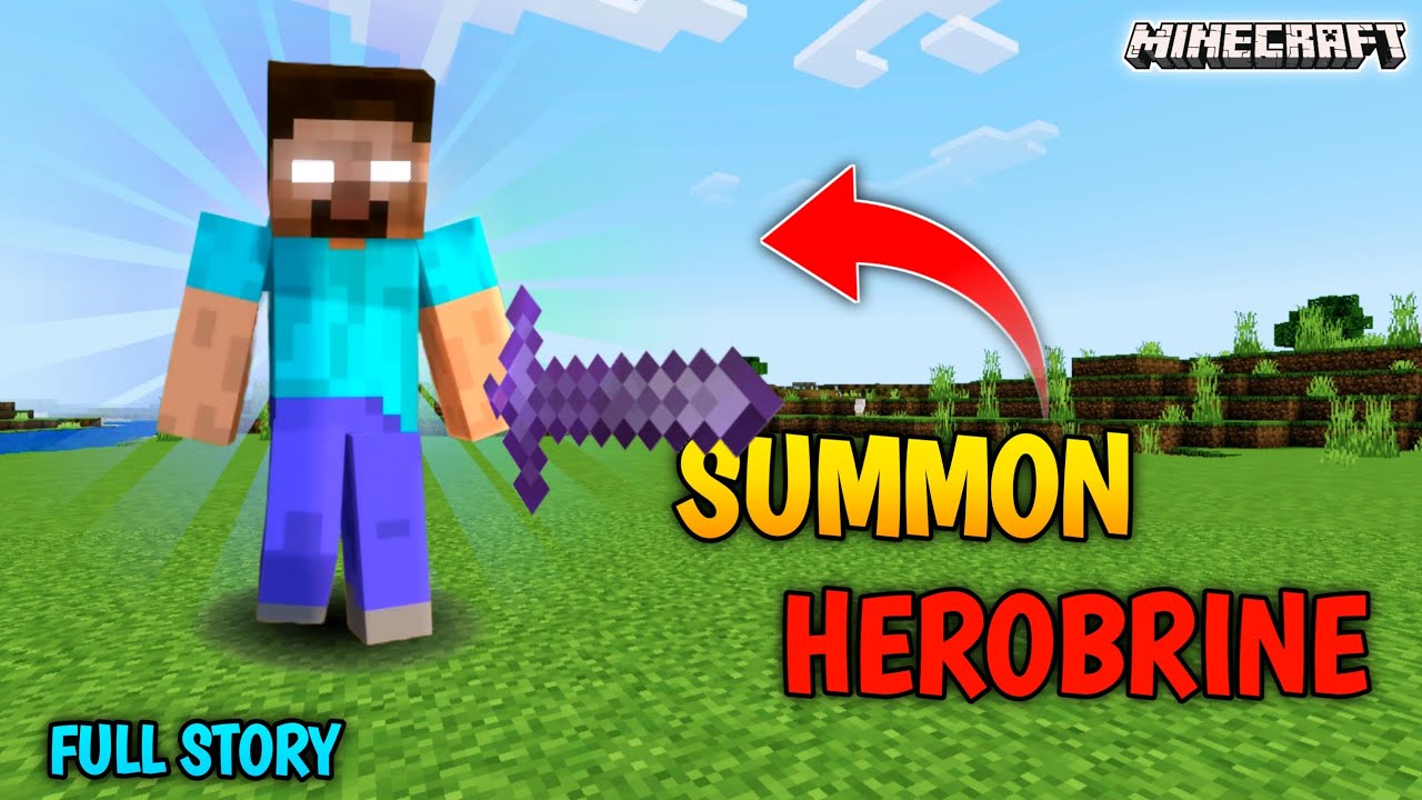 HOW TO SUMMON HEROBRINE IN MINECRAFT PE/JAVA | SPAWN HEROBRINE IN MINECRAFT