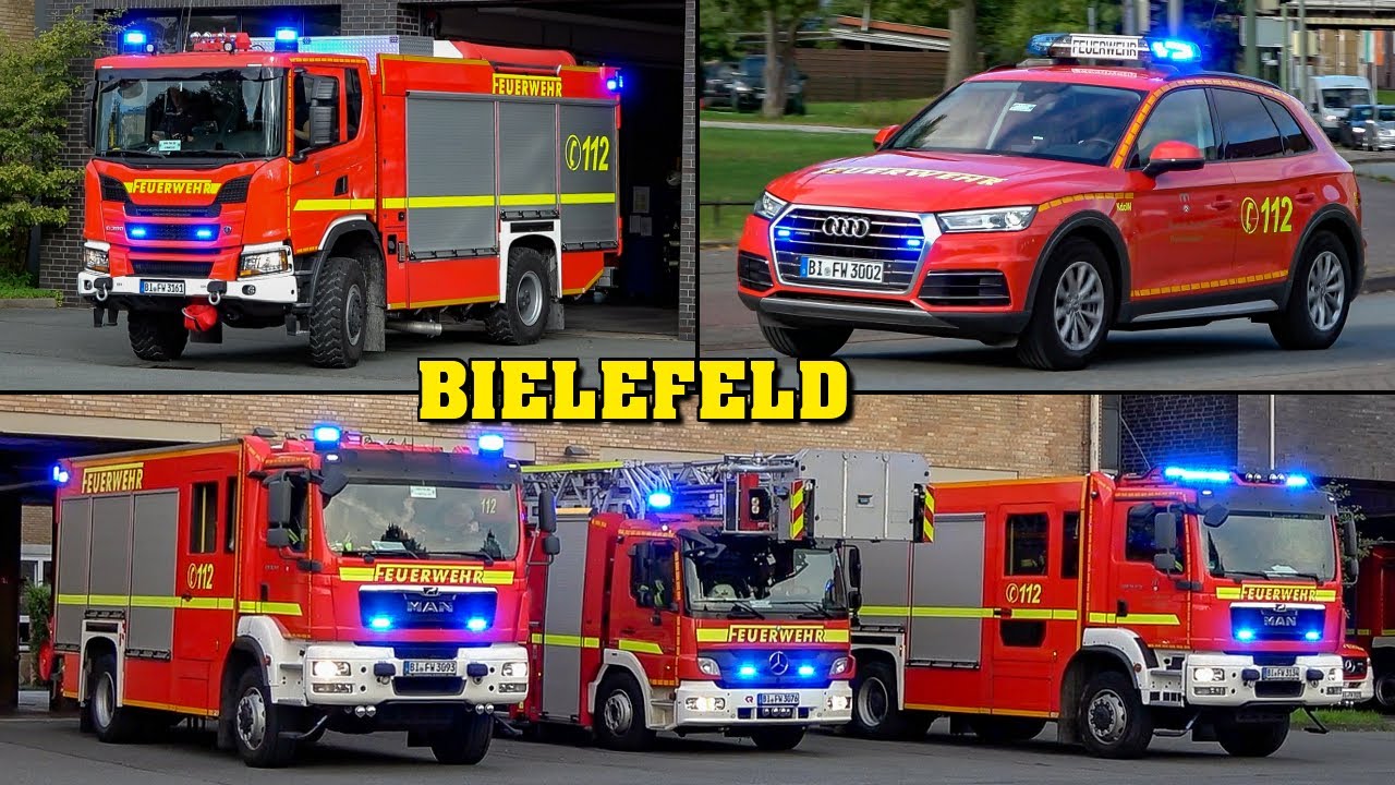 *Neuer RÜSTWAGEN* [Feuerwehr BIELEFELD] - Viele Alarmfahrten: 3x Löschzug, RW, A-Dienst & MEHR!