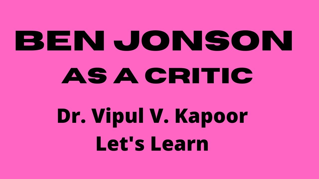 Ben Jonson's Contribution to English Criticism / English Criticism
