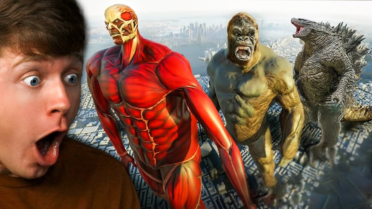 Reacting to HUGE MONSTER SIZE COMPARISON! (3D)