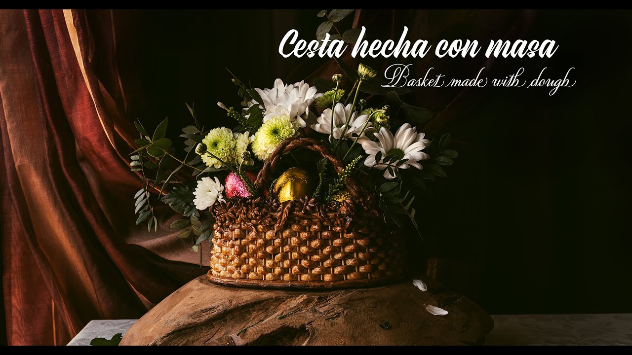Cesta de Pascua hecha con masa - Easter Basket made with dough