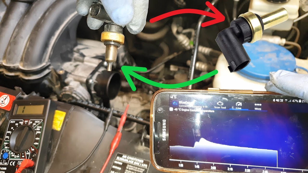 Mercedes W169 A150 Czujnik temperatury płynu chłodzącego P0128 P0118