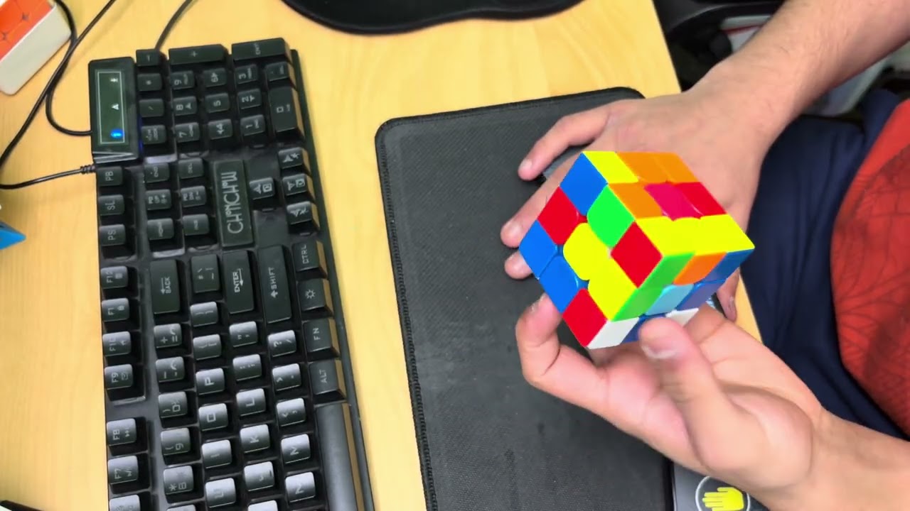 3 x 3 one handed average of five (32.64)