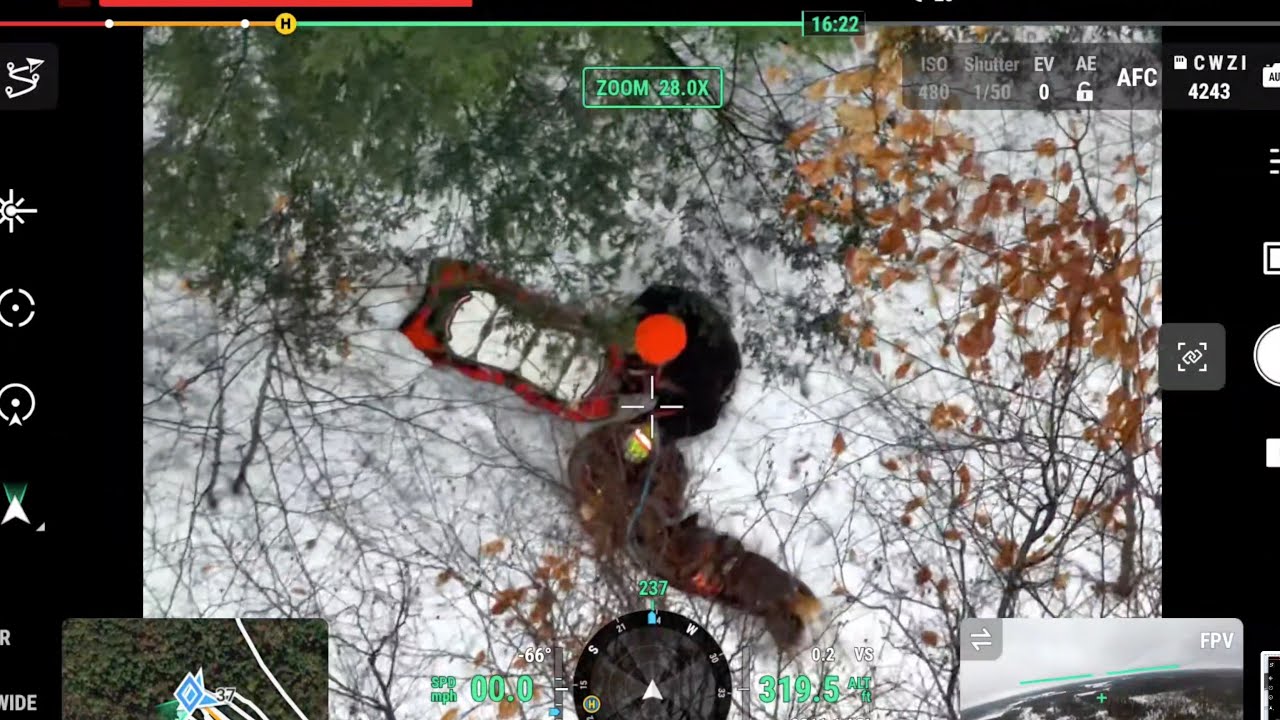 Lost Dog Rescued From 5 Feet of Snow / Found By Thermal Drone
