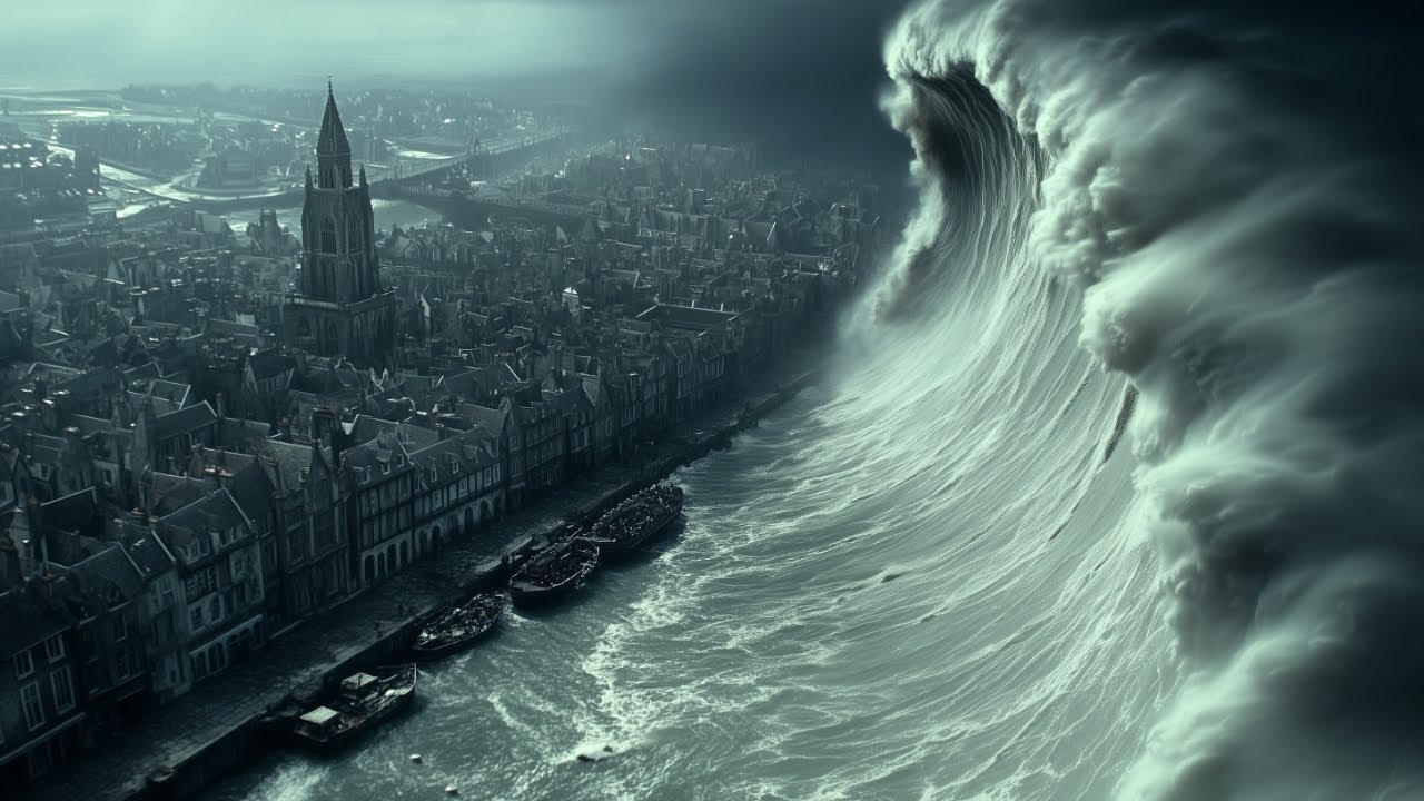 Great Tsunami of London | 18th Century Disaster | Hailuo 02 Minimax | Iron Straw Inc | 4K