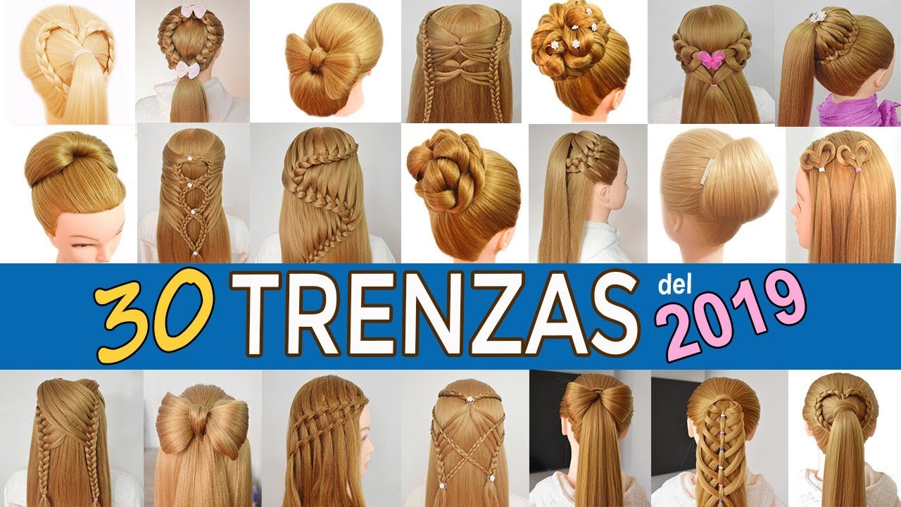 30 PEINADOS FACILES y RAPIDOS con TRENZAS para NI&Ntilde;AS de GRADUACI&Oacute;N - FIESTAS 2019