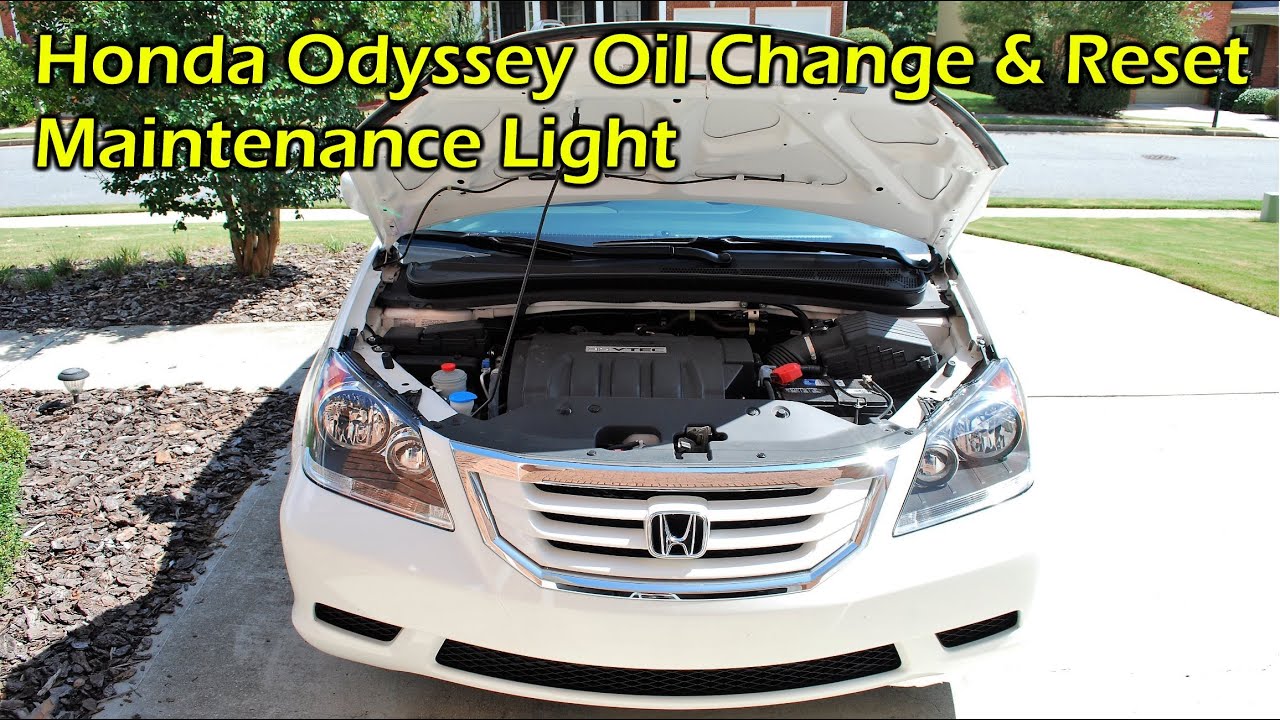 Замена масла и сброс индикатора технического обслуживания Honda Odyssey 2005 - 2010