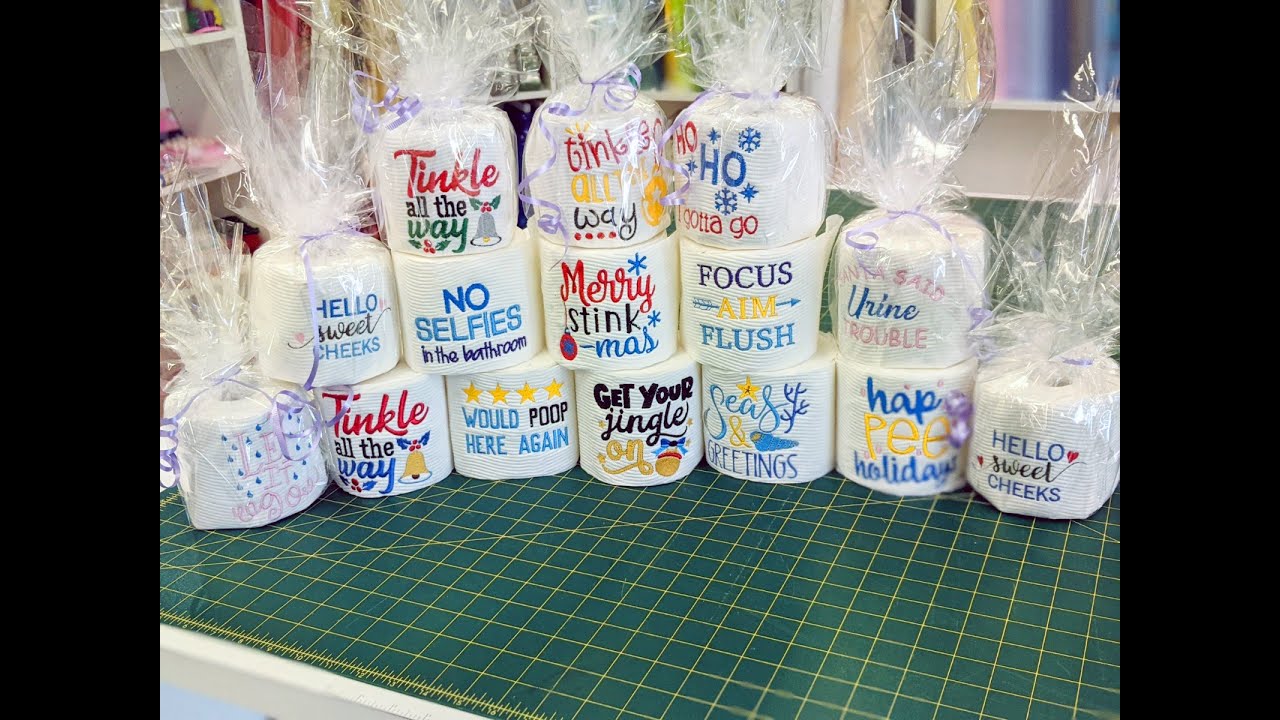 How to create Machine EMBROIDERY on TOILET PAPER!