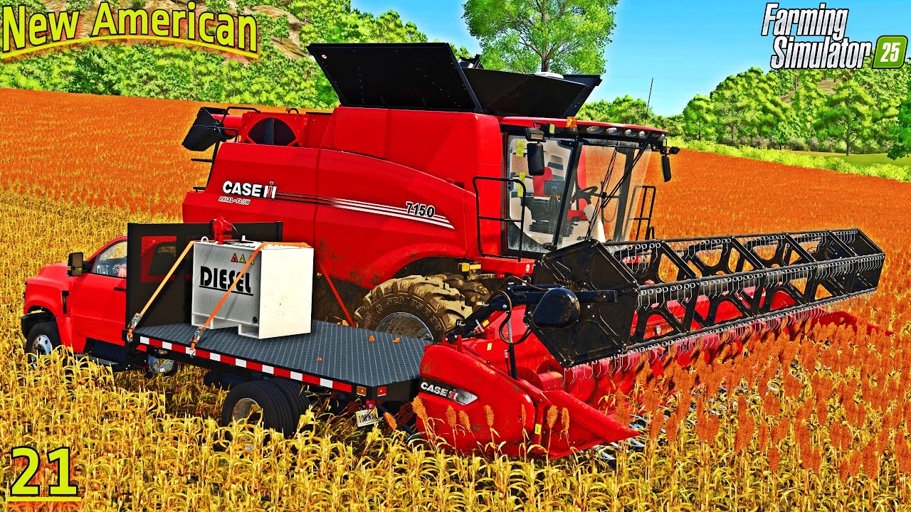 Закончилось дизельное топливо во время сбора урожая сорго | New American | Эпизод 21 | Farming Si...