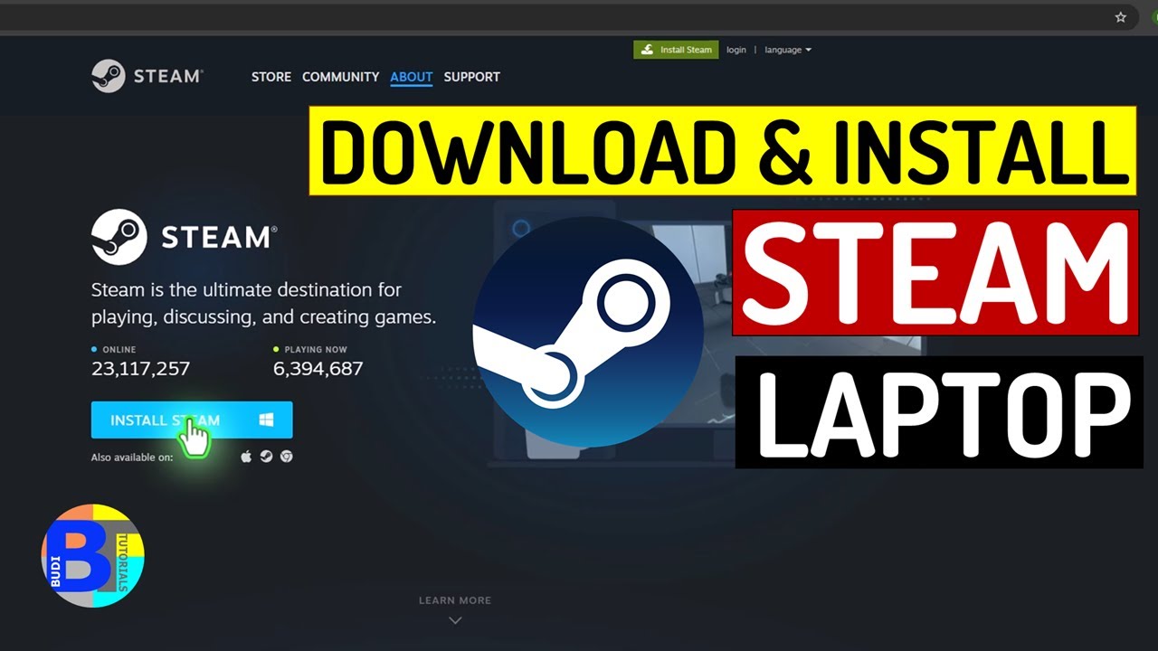 Cara Install STEAM dan Membuat Akun Baru Steam di Laptop / PC