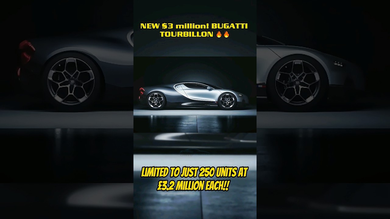 New Bugatti with a new V16 🔥🔥 Bugatti Tourbillon 🔥 #bugatti #tourbillon #chiron #shorts  #automobile
