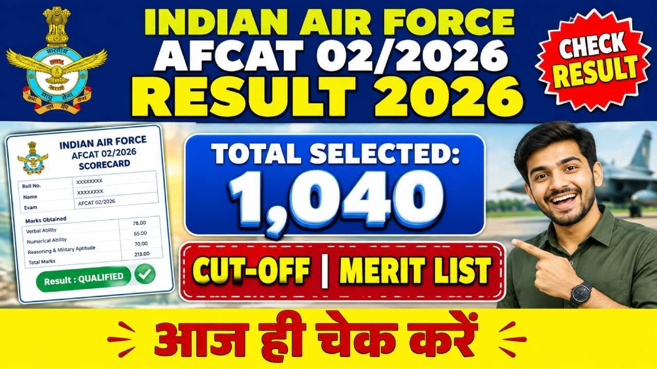 AFCAT 02/2026 Result Out 🔥 | AFCAT Result 2026 Released | Check Result & Cut Off