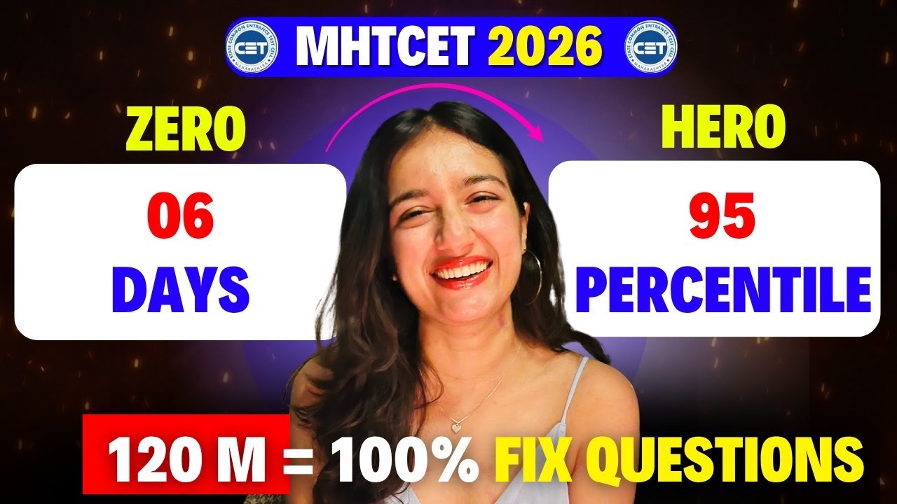 MHTCET 2026 6 DAYS = 95 PERCENTILE POSSIBLE 🚨😱| CET CELL 100% LE*K QUESTIONS OUT‼️| #mhtcet2026 FAST