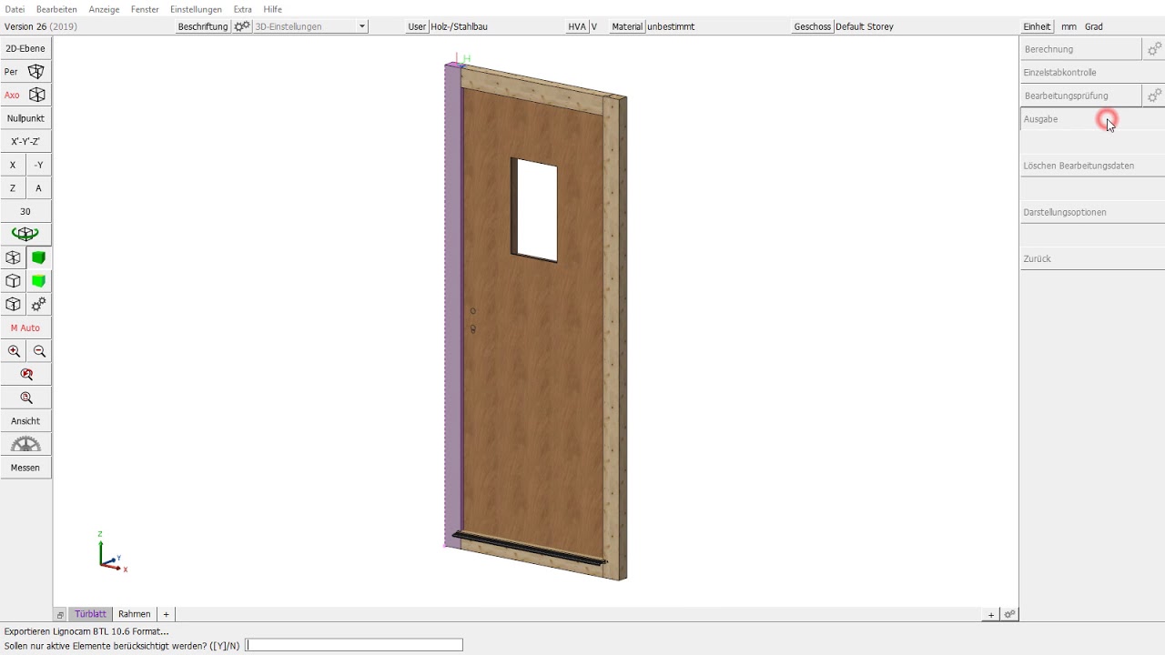 cadwork 3d V26 Maschine   BTL Userattribute