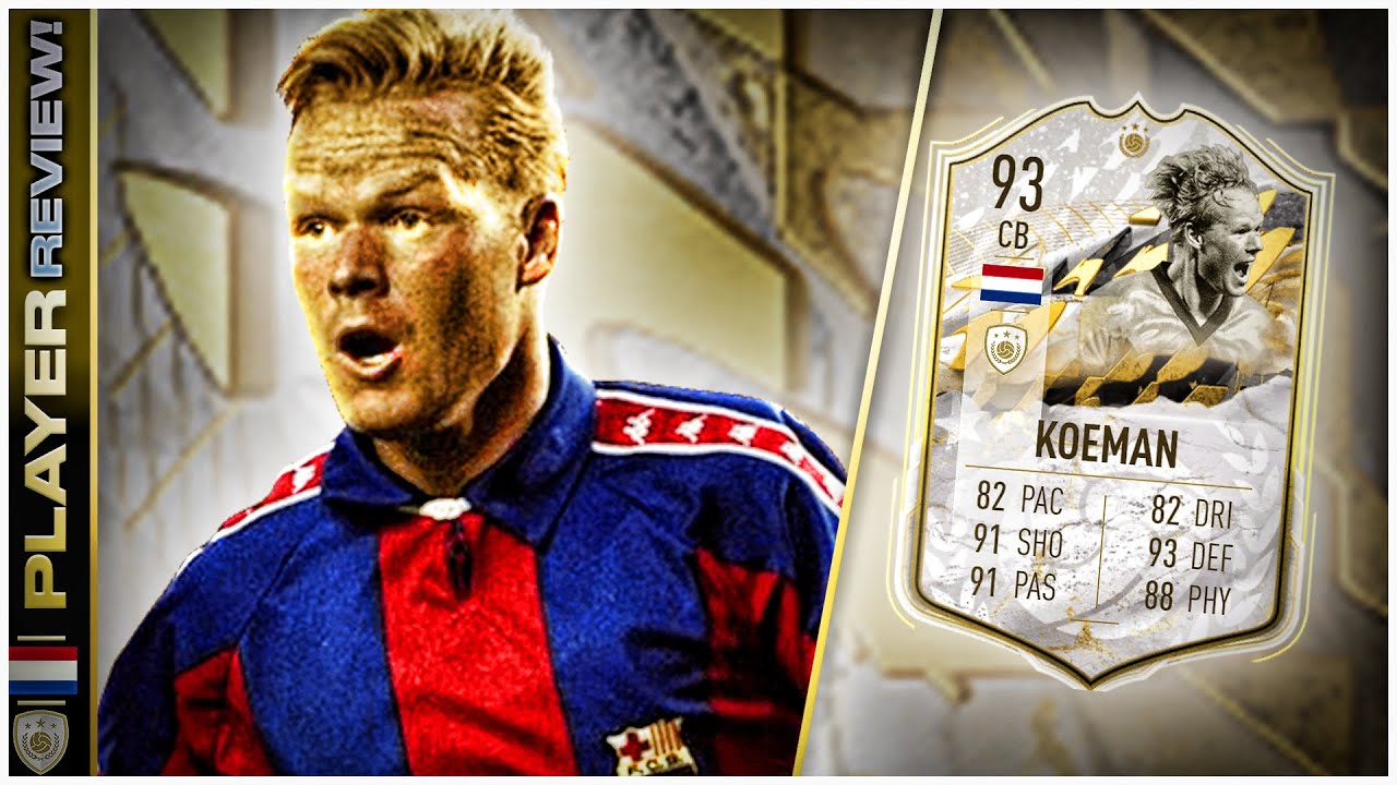 HUH??!!! WHAT IS THIS CARD - PRIME ICON MOMENTS 93 RATED RONALD KOEMAN PLAYER REVIEW - FIFA 22