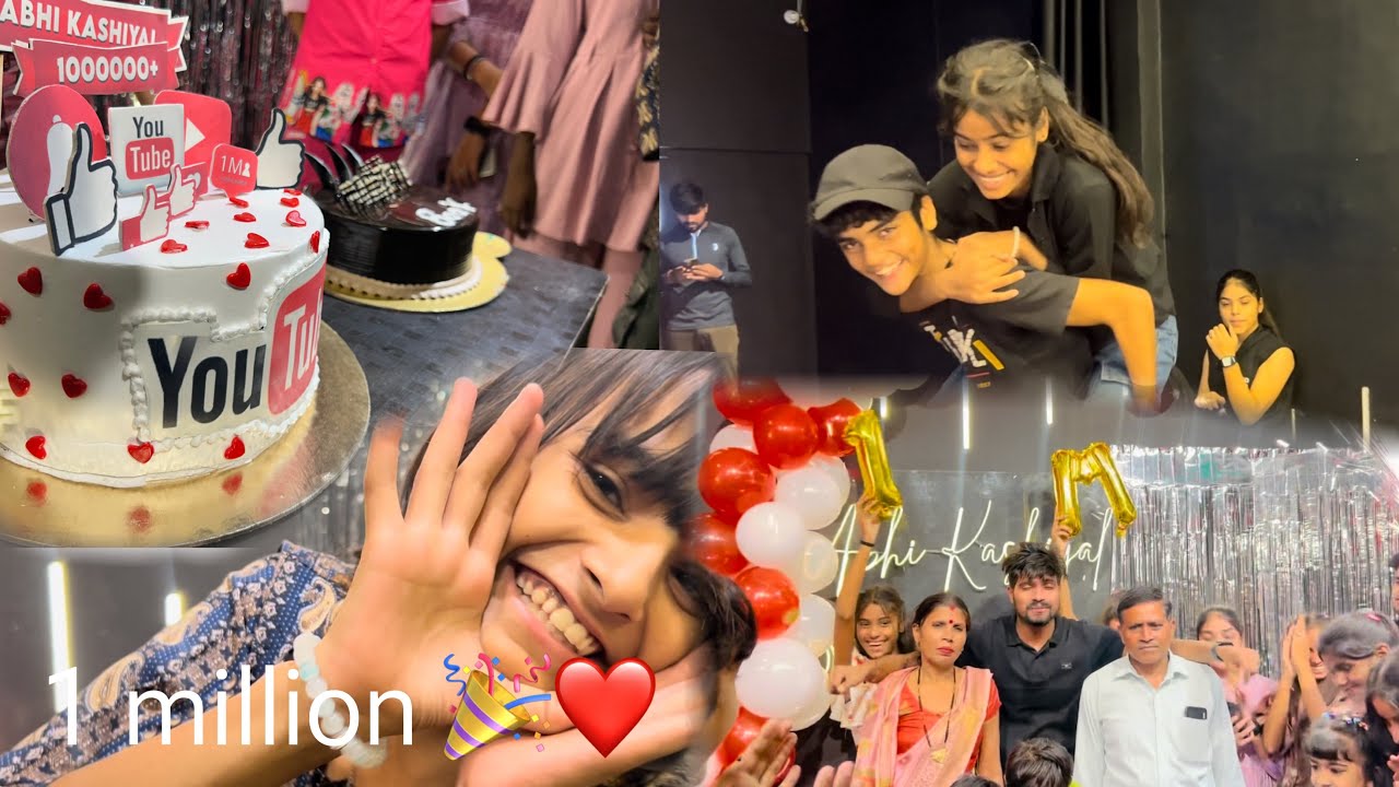 1m party 🎉❤️#support #vlog #happy #good #share #nice #youtube #full #new #love #100k #10million