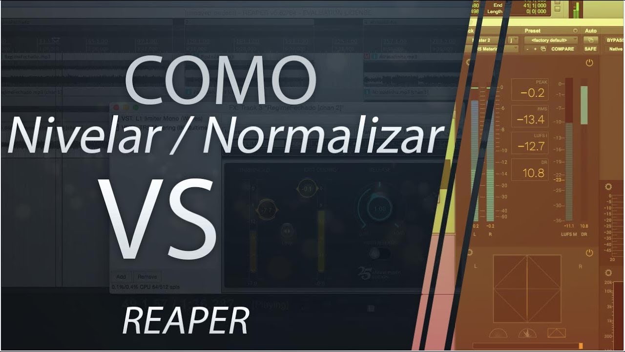 Como Nivelar / Normalizar VS da Forma Correta (Reaper)