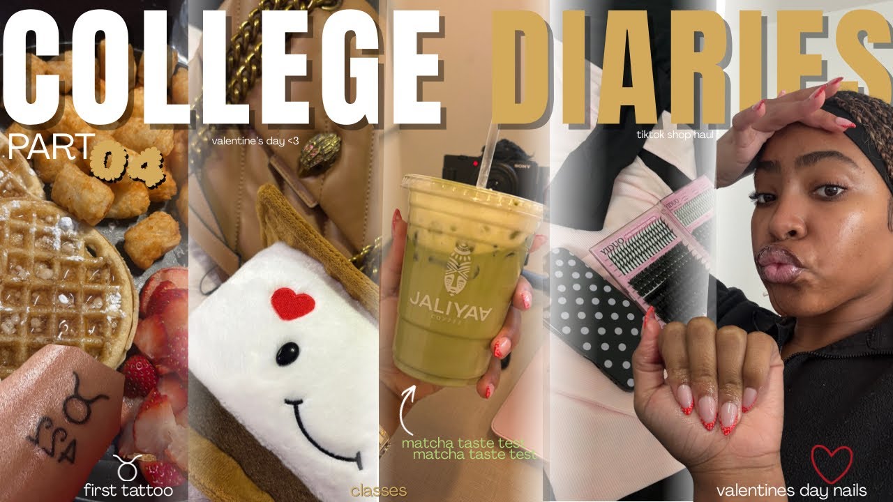 college diaries 004 🦬: REAL week in my life (trying matcha, tattoo, & more) || Nakaiah Rachelle 