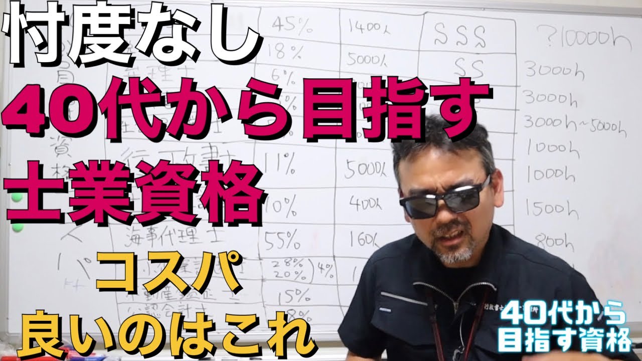 40代から目指す最強資格（士業）コスパ　行政書士が解説