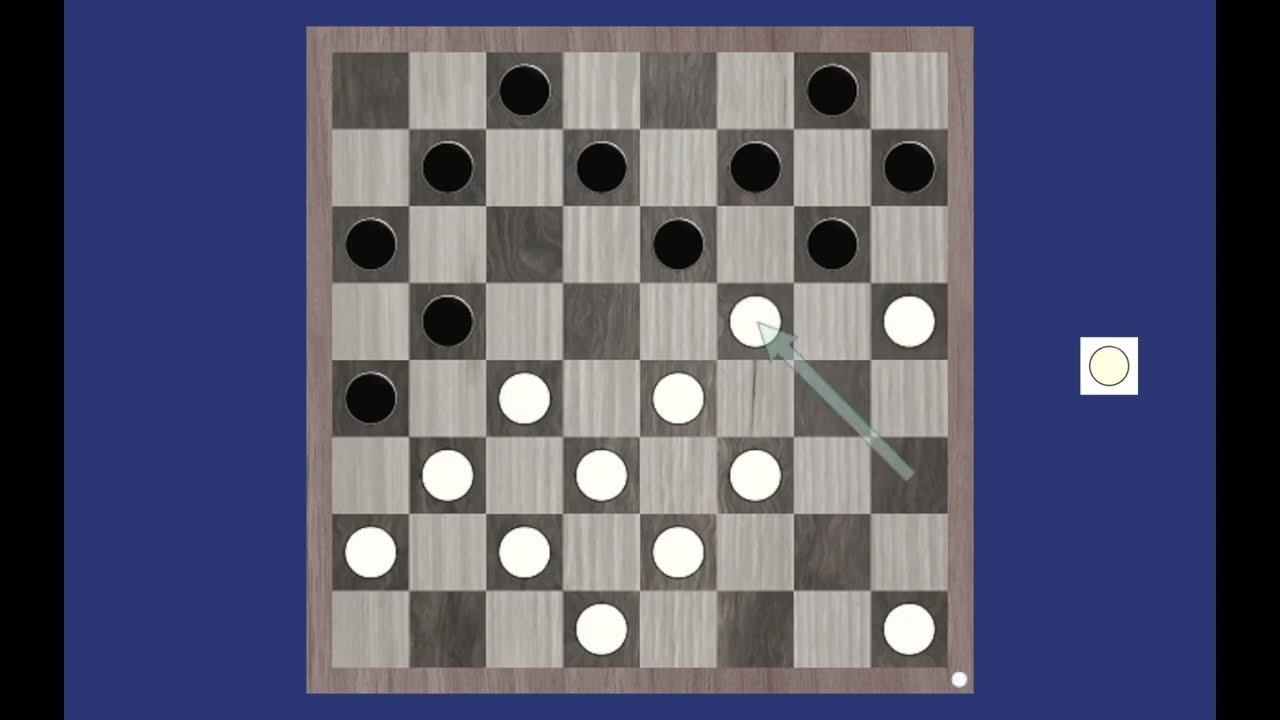 Spanish Checkers Game10-2WhiteWin