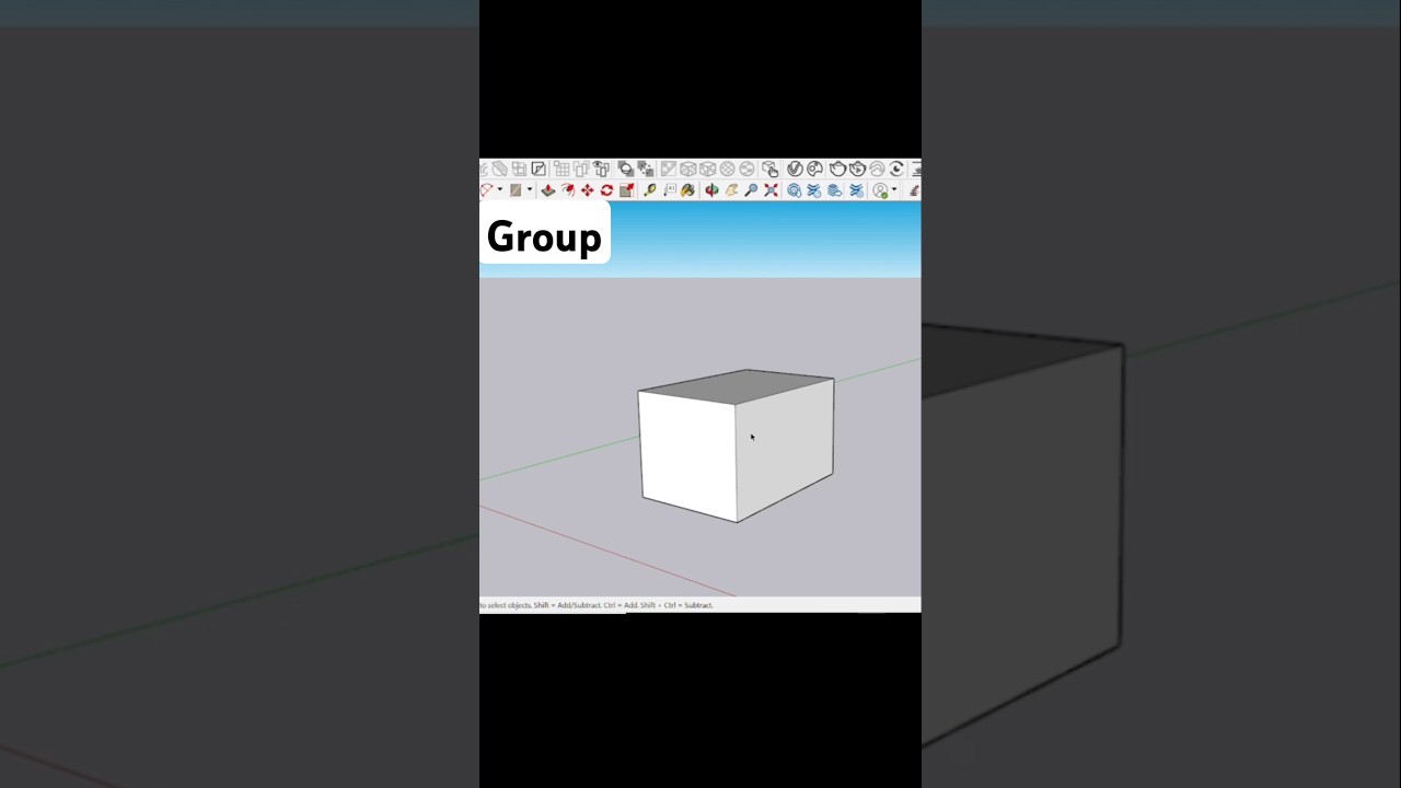 How to create a group in sketchup #tutorial #3dmodelingsoftware #sketchuptutorial