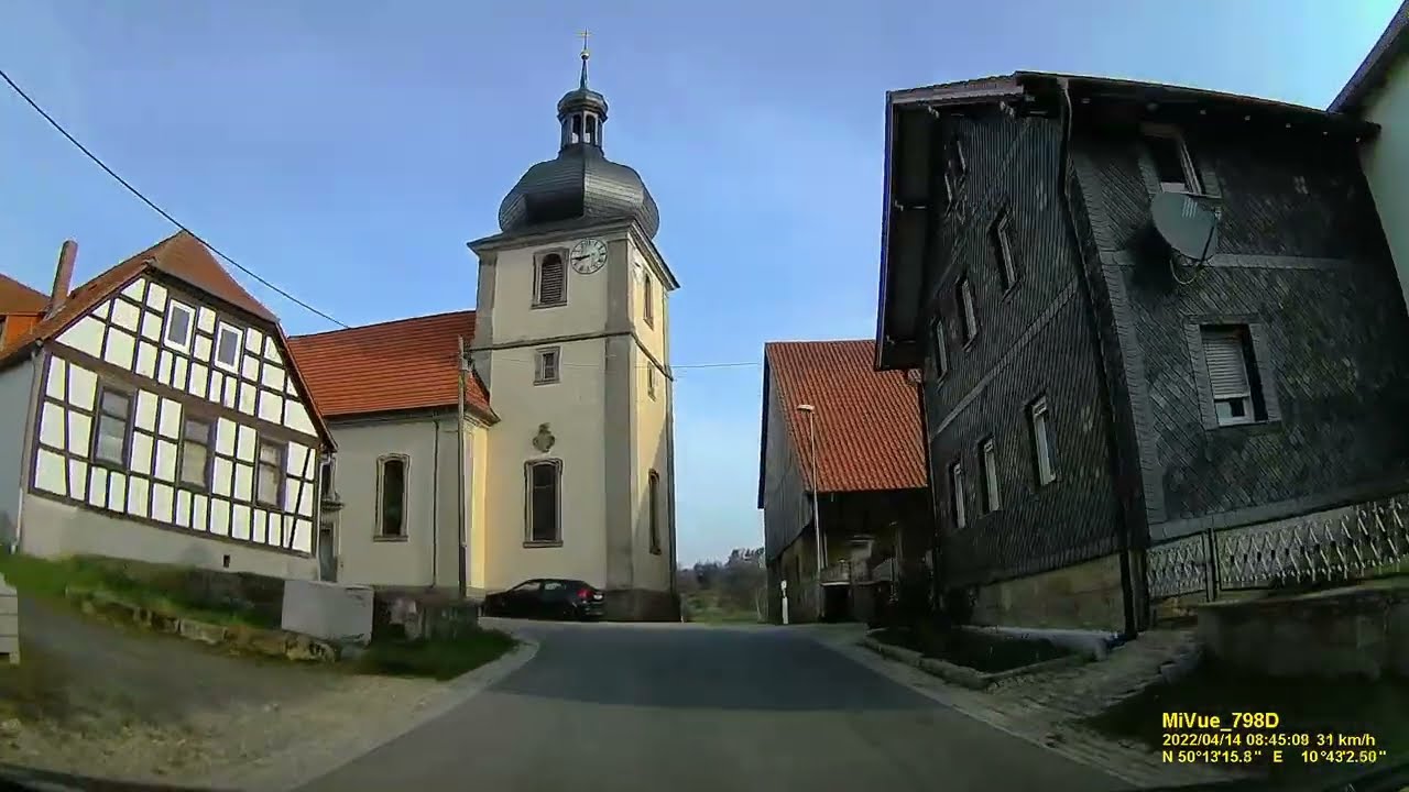 D: Käßlitz. Stadt Heldburg. Landkreis Hildburghausen. Ortsdurchfahrt. April 2022