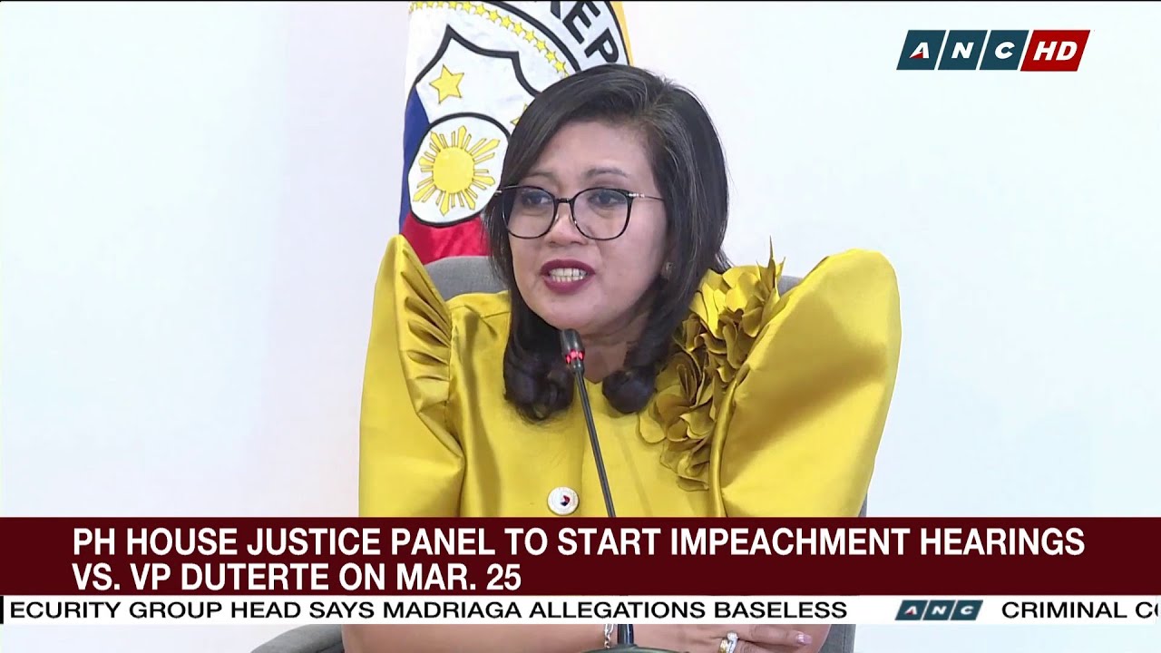Impeachment hearings vs. VP Duterte to begin March 25 | ANC