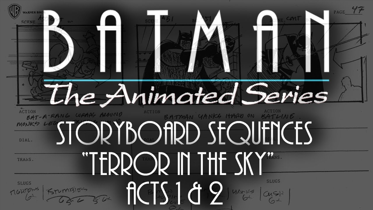 Batman The Animated Series Storyboard Sequences Terror In The Sky Acts 1 & 2 Making Of Man-Bat