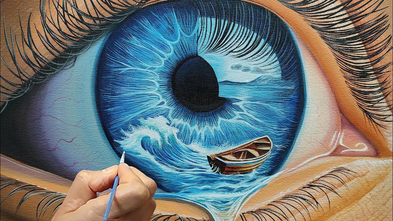 Eye of the Ocean - Acrylic Painting Tutorial