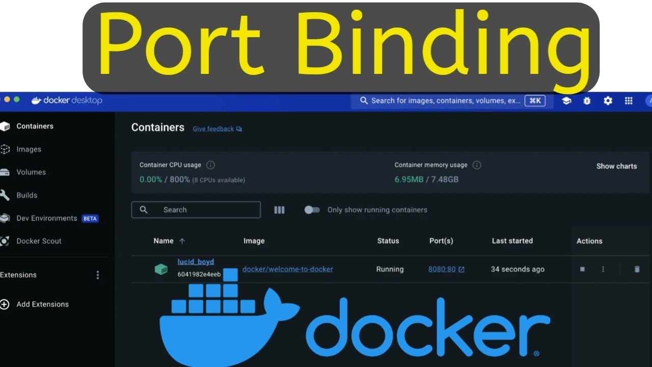 Docker Port Binding Explained Simply #docker #portbinding Complete Beginner Guide | IT Achiever YT