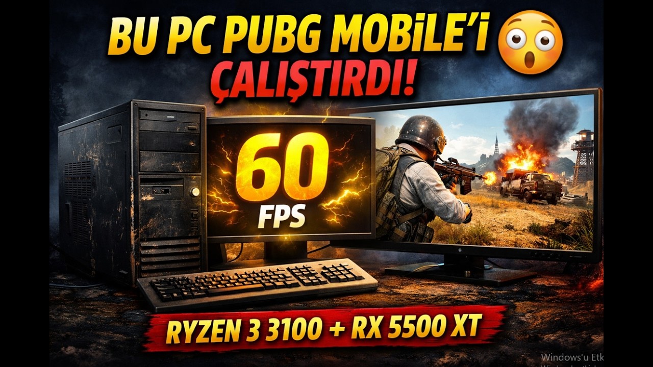AMD Radeon RX 5500 XT -- AMD Ryzen 3 3100 --PUBG MOBİL FPS TEST