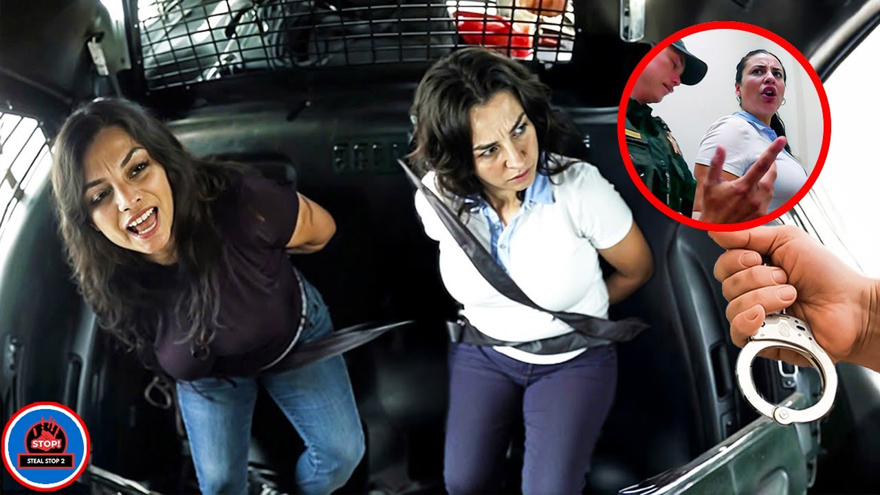 Two Women Arrested for Stealing $6,000 in Clothing Stores | shoplifters caught and arrested #29