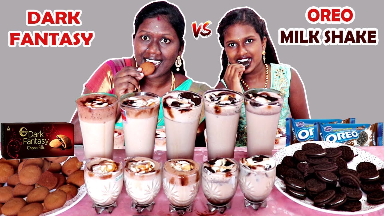 OREO MILKSHAKE против DARK FANTASY MILKSHAKE: КОНКУРС ПО ВЫПИВАНИЮ МОЛОЧНЫХ КОКТЕЙЛЕЙ НА ТАМИЛЬСК...